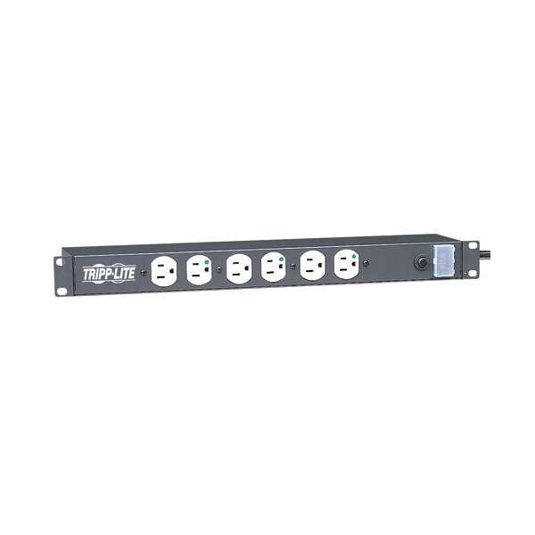 Tripp Lite 12-OUTLET PWR STRIP 15AMP 1U, 19" RAKMNT 15AMP OUTLET, HOSPITAL GRADE RS1215-HG